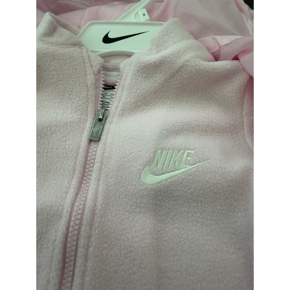 Nike Kids Windrunner 3-in-1 Jacket Fleece Liner Pink Foam 36M914-A9Y Size 4 - Picture 6 of 9
